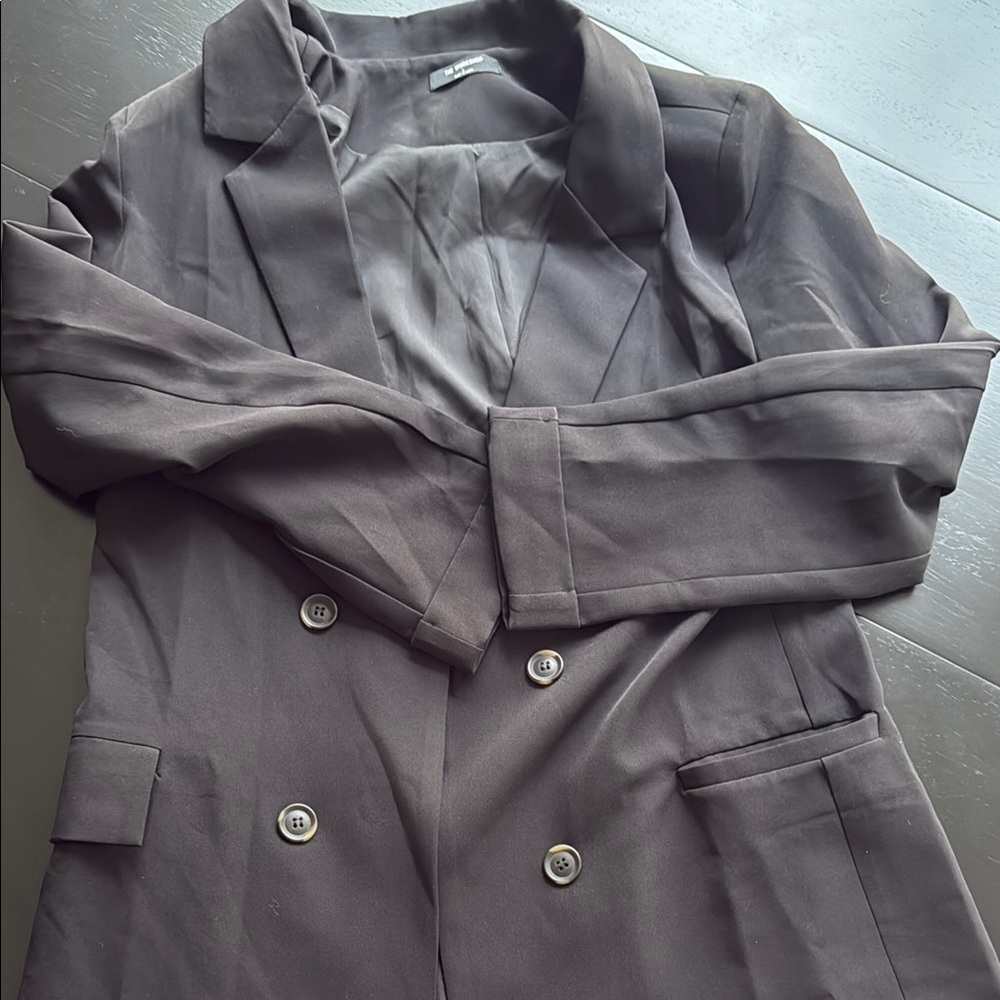 Workshop Republic Clothing Black Blazer with Modern Design
